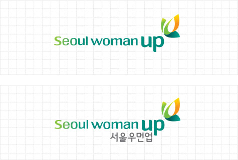 seoul womanup 로고 시그니처 타입 B