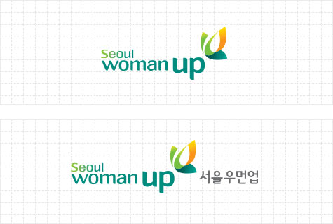 seoul womanup 로고 시그니처 타입 D